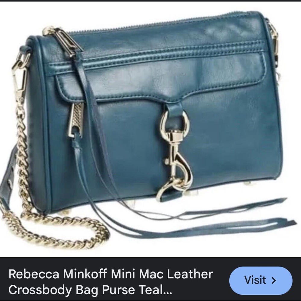 Rebecca Minkoff Blue Leather Belt with Signature Style